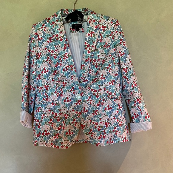 J. Crew Campbell Floral Liberty One Button Blazer - Picture 3 of 5